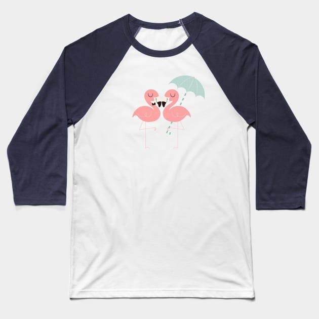 Flamingo lovers Baseball T-Shirt by Khatii